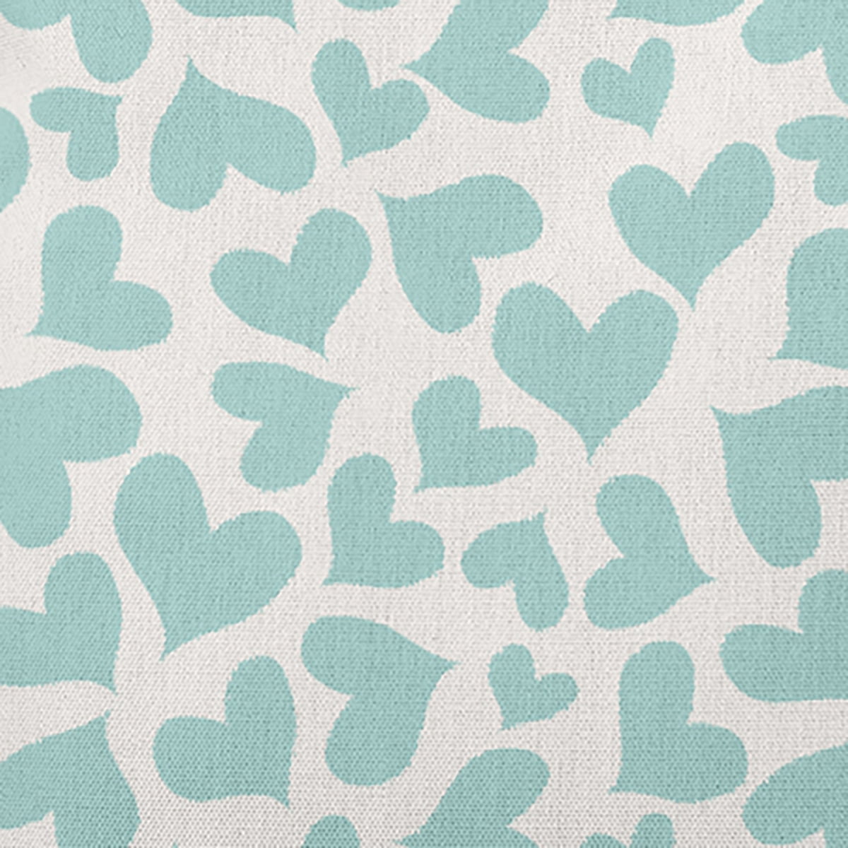 16"x16" Square Simply Daisy Valentines Patterned Hearts Poly Indoor/Outdoor Pillow, Blue Qty 1