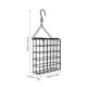 thumbnail image 2 of unbranded 2Ud Comedero Para Pájaros De Metal Negro Con Malla Colgante Estación De Alimentación Exterior, 2 of 8
