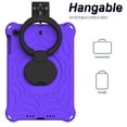 thumbnail image 5 of Dteck Kids Case for iPad mini 5, iPad mini 4 Case, iPad mini 3/2/1 Case 7.9-inch, Rotating Stand Handle Grip Kids Friendly Silicone Shockproof Shell Shockproof Rugged Case for iPad mini 7.9",Purple, 5 of 7