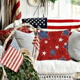 thumbnail image 2 of Dmlowu 4th of July Decorations Pillow Covers Comfortable Throw Pillow Covers Soft Warm 18x18 Pillow Cover for Living Room Bed Sofa, Patriotic Couch Pillow Covers for Independence Day, 2 of 6