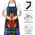 thumbnail image 6 of Lsque Colorful Floral Waterproof Apron Chef Aprons for Men Heavy Duty Chemical Work Apron Extra Long Grilling Aprons with Adjustable Bib Apron, 6 of 9
