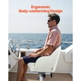 thumbnail image 4 of Boat Seat, Low Backrest, Boat Seat Captain Bucket Seat with Thickened Sponge Cushion & Waterproof PVC Leather, Ergonomic Design, Suitable for Fishing Boats, Yachts, Ships, White, 4 of 7