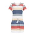 thumbnail image 3 of CHUANK Robes pour Femmes Décontractées Été Plage Printemps à Rayures Imprimé Mignon Soleil Sans Manches Vêtements de Vacances Robe Formelle pour Femme Vestido de Mujer, 3 of 6