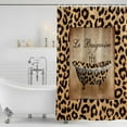 thumbnail image 2 of Leopard Printed Shower Curtain Set - Standard 72" x 72" Washable Bathtub Curtain with 12 Hooks, Funny Animals Textured Bathtubs Waterproof Fabric Stall Shower Curtains for Bathroom/Bathtub Décor, 2 of 6