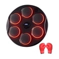 thumbnail image 2 of Máquina de boxeo musical, boxeo inteligente electrónico, objetivo de pared, objetivo de reacción, almohadilla de perforación para práctica de Kickboxi Con guantes para adultos, 2 of 7