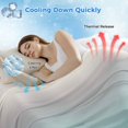 thumbnail image 3 of Grey Turquoise Ombre Cooling Blanket,Lightweight Summer Throw Blanket with Double Sided Cold Effect,Teal Modern Geometric Striped Abstract Art Picnic Blankets Bed Sheet for Hot Sleepers 50"x60", 3 of 8