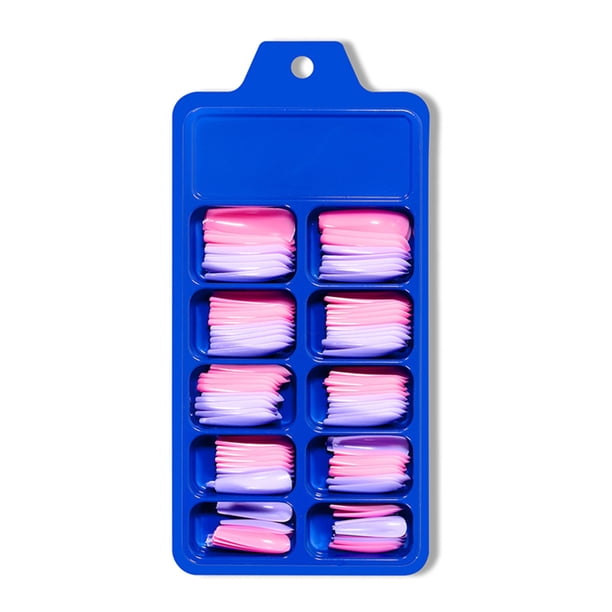 100 puntas de uñas postizas, puntas de uñas acrílicas transparentes, cubierta completa, uñas po Romacci Uñas postizas