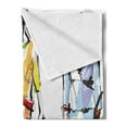 thumbnail image 2 of Teen Room Soft Flannel Fleece Throw Blanket, Fashion Models Walking on Runway Girly Colorful Abstract Sketch Artwork Design, Cozy Plush for Indoor and Outdoor Use, 60" x 80", Multicolor, by Ambesonne, 2 of 5