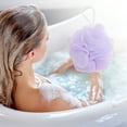 thumbnail image 4 of Unique Bargains 1pc Plum Bossom Bath Shower Loofah Sponge Purple, 4 of 5