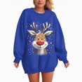 thumbnail image 6 of Towmus Christmas Sweatshirts for Women Casual Crewneck Long Sleeve Funny Elk Sequins Graphic Pullover Tops, 6 of 6
