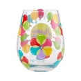 thumbnail image 3 of Enesco Lolita Balloons Hand Painted Stemless Wine Glass 4.5in H, 3 of 7