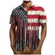 thumbnail image 2 of Blusa y camisa de manga corta con cuello vuelto Camisa casual para hombre Camisa de bolos vintage de manga corta Camisas de verano Camisa abotonada Blusa para hombre Poliéster, 2 of 5