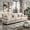 Beige, variant on Spaco 3-Seat Modular Sectional Sofa in Soft Chenille Fabric, Deep Seat Cloud-Like Comfort, Round Bolster Armrests, Flexible L-Shaped Living Room Couch for Small Spaces, Gray