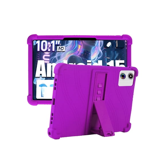 Silicone Case for AEEZOA1010.1 inch, Soft Flexible Shockproof Protective Tablet Cover, Anti-Scratch & Lightweight Slim Design-Purple
