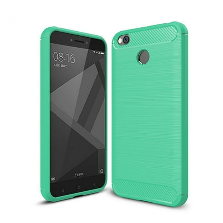Phone Case Ultra Thin TPU Proof Back Cover with Carbon Fiber Design Protective Case for XiaoMi RedMi 4X (Random Color)