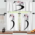thumbnail image 3 of LALILO Kitchen Curtains and Valances Set of 3 36" Watercolor Window Treatment Tiers for Window Decor, 3 of 5