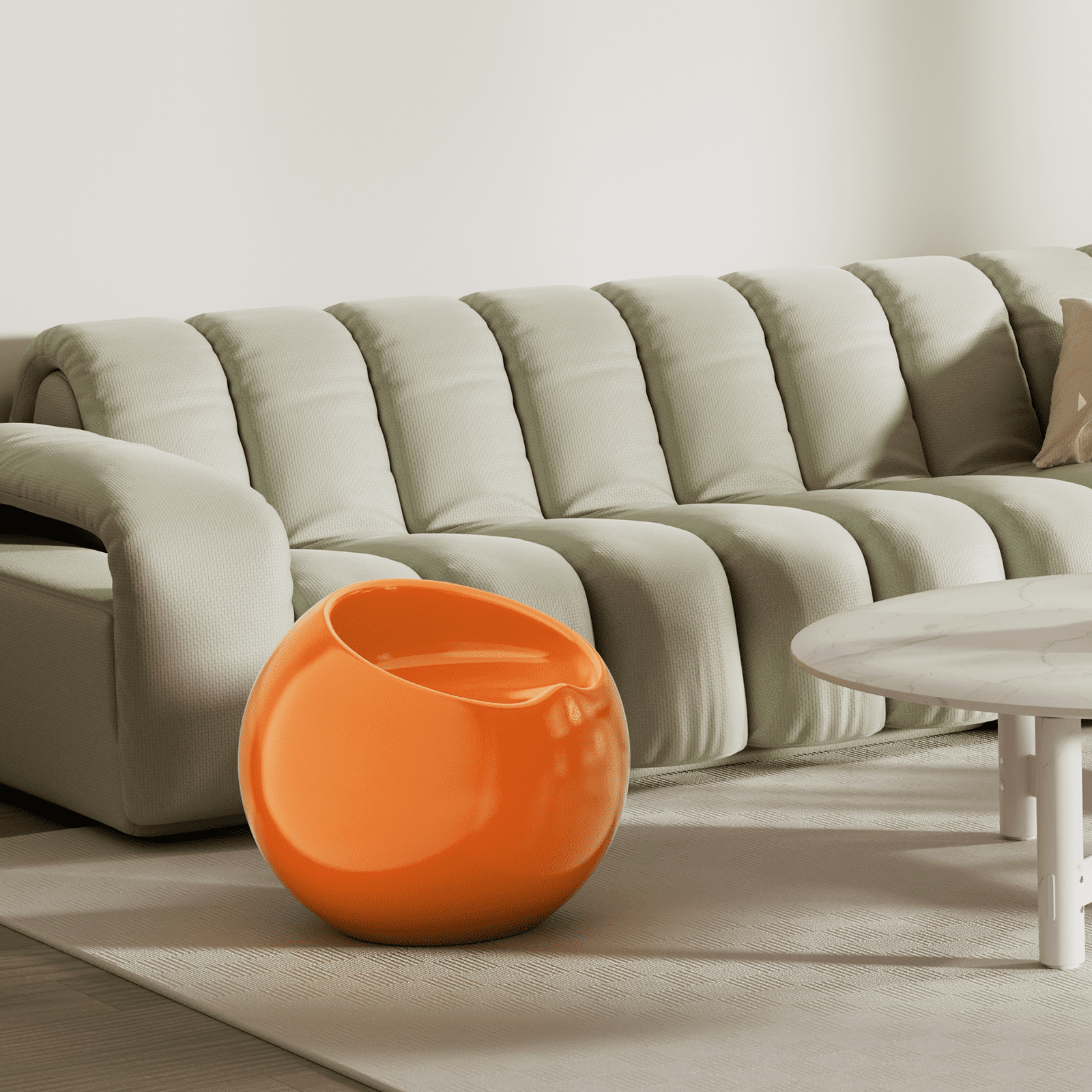 Magshion Ball Shaped Stool Armless Floor Sofa Modern Chair Seat