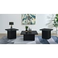 thumbnail image 2 of Coaster Devar 3-piece Square Engineered Wood Coffee Table Set in Black, 2 of 15