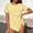 Yellow, variant on Women's Casual Twist Front T Shirt Short Sleeve Crew Neck Side Split Tunic Tops Loose Fit Summer Tee Shirts Blue 2XL