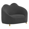 thumbnail image 1 of Lit pour Animaux de Compagnie en Velours Noir Cloud, 1 of 7
