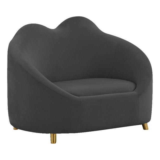 Lit pour Animaux de Compagnie en Velours Noir Cloud