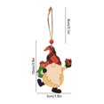 thumbnail image 3 of Decoraciones de Árbol de Navidad Enano de Navidad Colgando Ornamentos de Madera Decoración Hecha a Mano de Madera de Santa Claus Decoración de Árbol de Navidad Enano Colgante con Cuerda Decoración de, 3 of 6