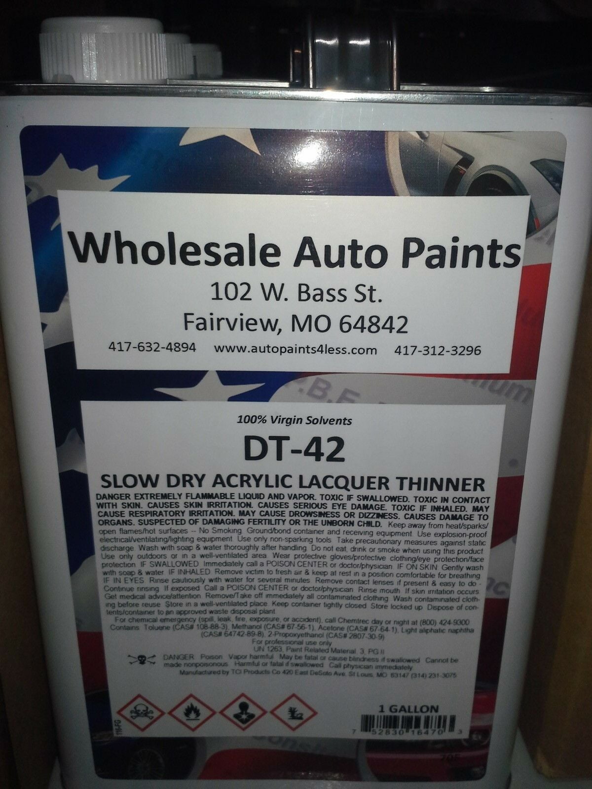 DT42 Slow Acrylic Lacquer Thinner Gallon