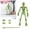 Green, variant on 1Pc Red Plastic Posable Skeleton Action Figure,Fully Articulated Mini Skeleton with Display Stand for Halloween Desk Shelf Decor Collectible,One Size,Red (Clearance)