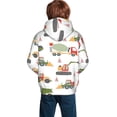 thumbnail image 6 of Kll Unisex Kids Boys Girls Hooded Pocket Pullover Hoodies-Excavator, 6 of 9