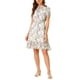 thumbnail image 2 of INSPIRE CHIC Vestido de Chifón con Volantes y Mangas Cortas A-Line Floral para Mujeres XL Blanco, 2 of 8