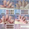 thumbnail image 5 of 14Tips Waterproof INS Trendy French Manicure Decal Self-Adhesive Foil Glittering Gel Nail Polish Strips Nail Art Stickers Gel Full Nail Wraps Gel Nail Stickers CS-369, 5 of 8
