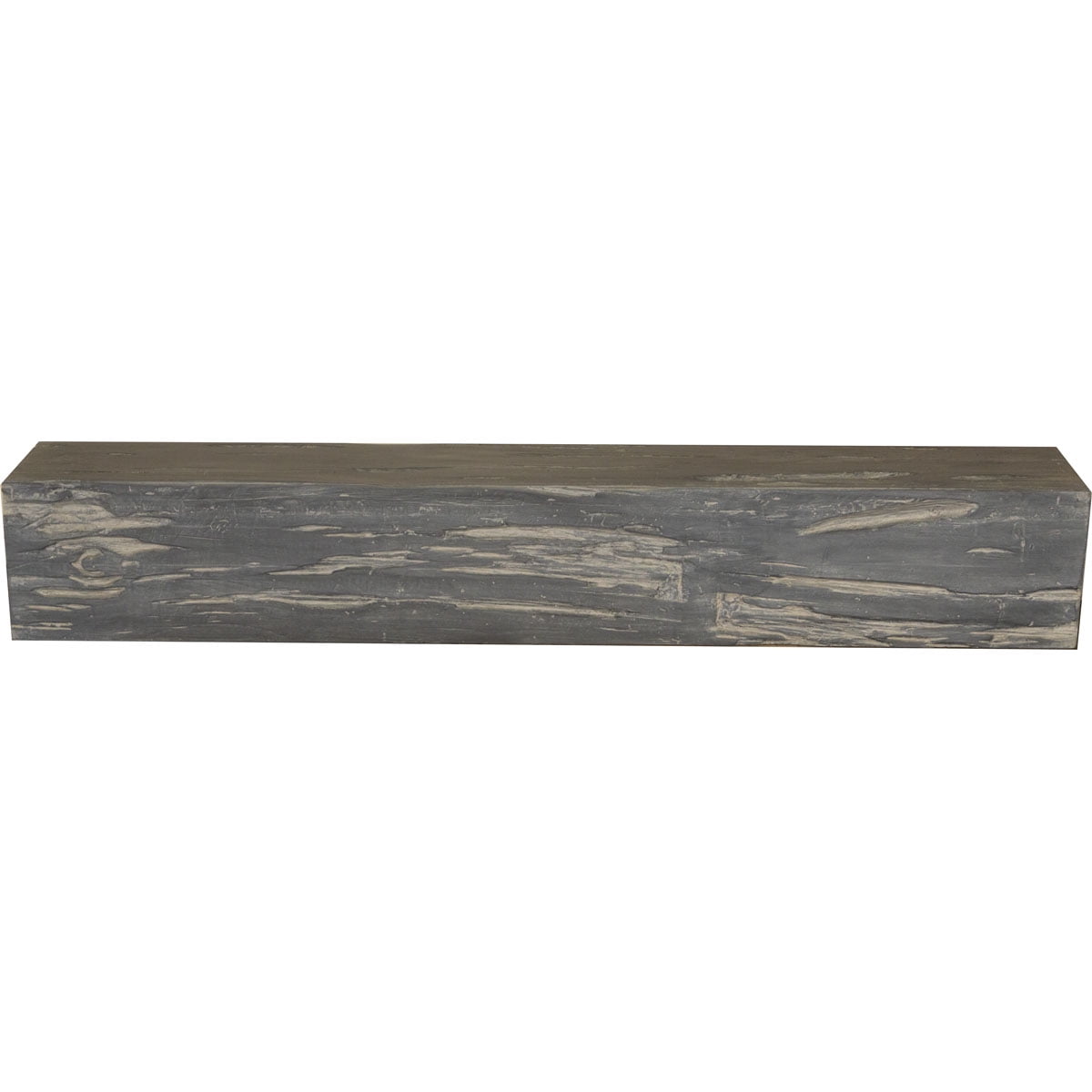 Ekena Millwork 4"H x 6"D x 36"W Pecky Cypress Faux Wood Fireplace Mantel, Aged Ash