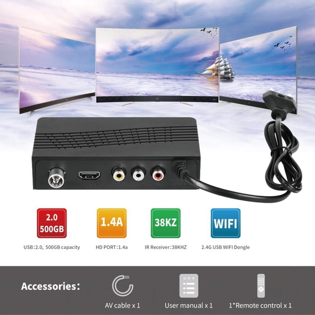 Sintonizador terrestre del receptor DVB T2 del receptor de TV digital del decodificador 1080P