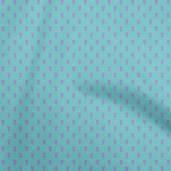 oneOone Cotton Flex Turquoise Blue Fabric Owl Sewing Craft Projects Fabric Prints By Yard 40 Inch Wide