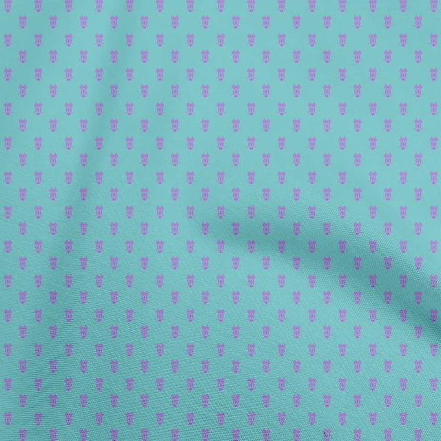 oneOone Cotton Silk Turquoise Blue Fabric Owl Sewing Craft Projects Fabric Prints By Yard 42 Inch Wide