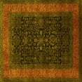 thumbnail image 1 of Ahgly Company Machine Washable Indoor Square Persian Yellow Traditional Area Rugs, 6' Square, 1 of 4