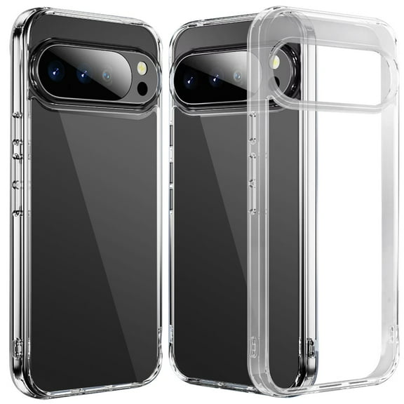 For Google Pixel 10/10 Pro PURE CRYSTAL Transparent Thick 2.0mm ShockProof Chromed Buttons Case Cover - Clear