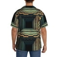 thumbnail image 5 of KLL 3d Abstract Chess Boar Print Men's Shirt Short Sleeve Button Down Summer Cuba Beach Shirts- Small, 5 of 7
