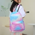 thumbnail image 2 of Smrinog Tie Dye Backpack Student Schoolbag Laptop Bookbag 3 Piece Insulated Lunch Box, 2 of 6