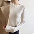 thumbnail image 1 of Camisa de manga larga de polar para mujer y de invierno con forro polar grueso y cuello medio alto, 1 of 6