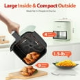 thumbnail image 4 of Air Fryer, Beelicious 8-in-1 Smart Compact 4QT Air Fryers, Shake Reminder,450°F Digital Airfryer with Flavor-Lock Tech,Tempered Glass Display, Fit for 1-3 People, Avo Green, 4 of 6