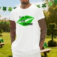 thumbnail image 6 of Ankishi St Patricks Day T Shirt Men Kiss Me I'm Irish Lips Funny Casual T Shirts Holiday Clothes for Party, 6 of 7