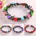 thumbnail image 4 of AYYUFE Rose Flower Crown Headband Wreath Party Wedding Bridal Garland Hairband Headwear, 4 of 8