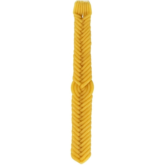 Ner Mitzvah, 12.5" Pure Beeswax Braided Havdalah Candle - Yellow