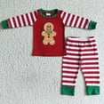 thumbnail image 4 of Venta al por mayor, ropa de Navidad para niña, moda Otoño Invierno, conjunto para niños, pantalones bordados de puntos de pan de jengibre, pijamas para niños, ropa de dormir, 4 of 4
