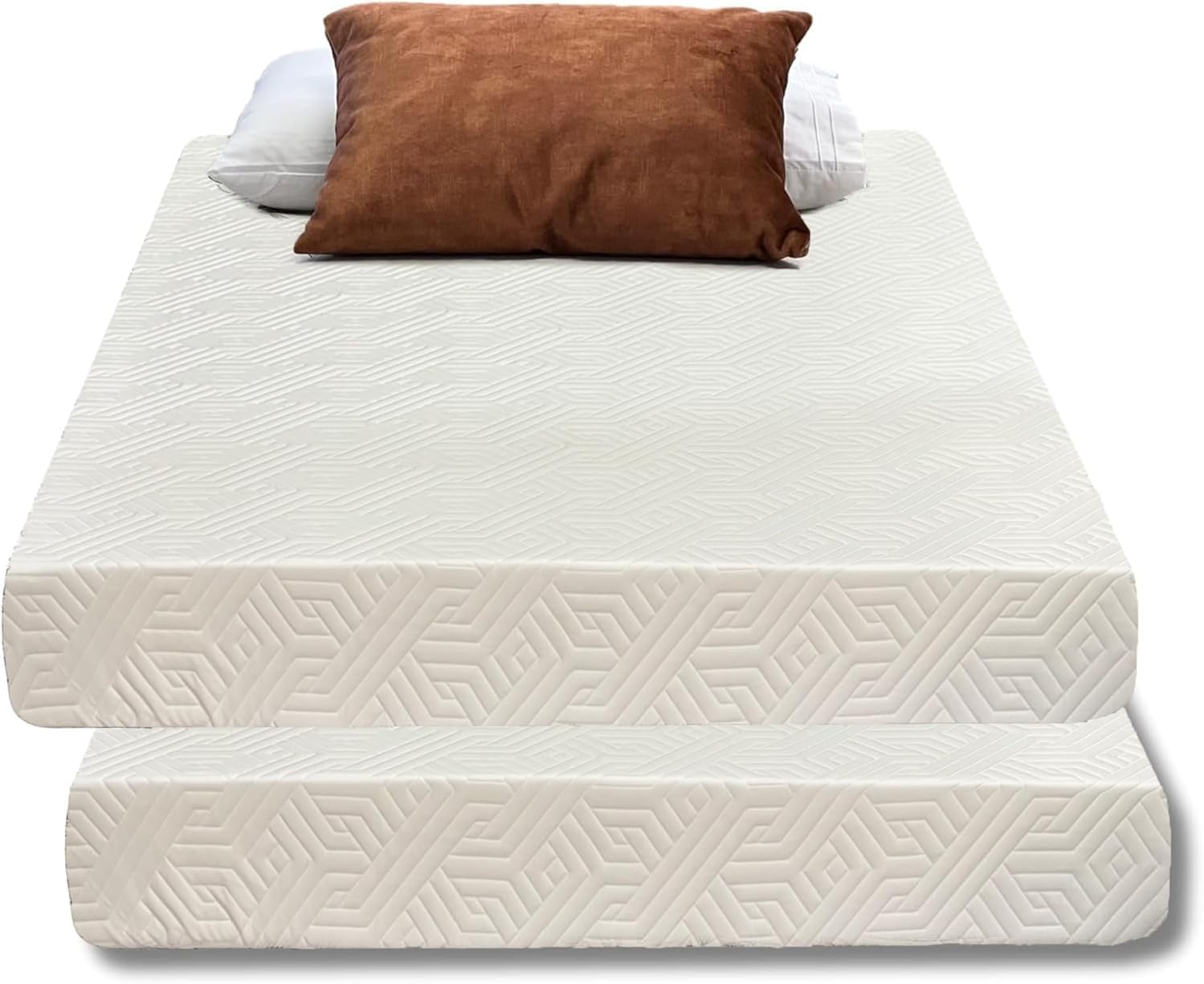 Eco-Friendly Mattress Perfect for Bunk Bed, Cool Gel Improved Sleep, CertiPUR-US Certified Reversible Pressure Relief Foam Mattress in a Box (7 Inch, Twin Set of 2)