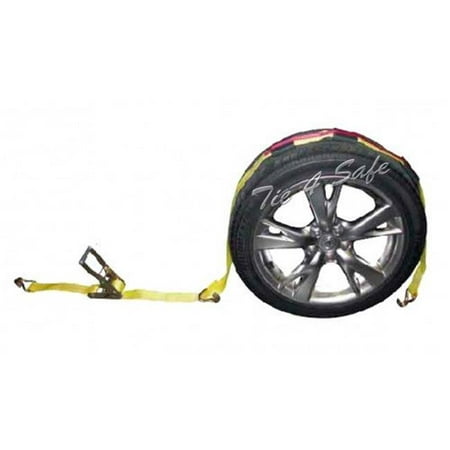

Tie 4 Safe RT51-510-W5-4 2 in. x 10 ft. Car Tie Downs with J-Hooks Ratchet Buckle & Tire Grip - Yellow 4 Piece