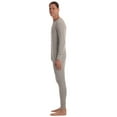 thumbnail image 2 of #followme Men's Solid Thermal Henley Adult Onesie (Heather Grey, X-Large), 2 of 3