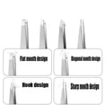thumbnail image 4 of Tweezers Set, Stainless Steel Eyebrow Tweezers and Hair Remover, Multi-Purpose Slant and Pointed Tip Beauty Tool for Precise Plucking, 4 of 5