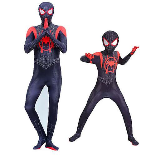 Spider Man Into The Superhero Costume Kids Miles Morales Cosplay Adult-1